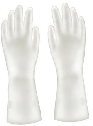 Gogogmee 2pair Rubber Cleaning Gloves Dishwashing Gloves Soft Surface for Kitchen Dishwashing Household Cleaning