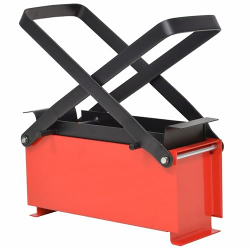 Homgoday Steel Recycling Paper Press 34 x 14 x 14 cm Black and Red, Manual Recycling Paper Compactor Briquette Press
