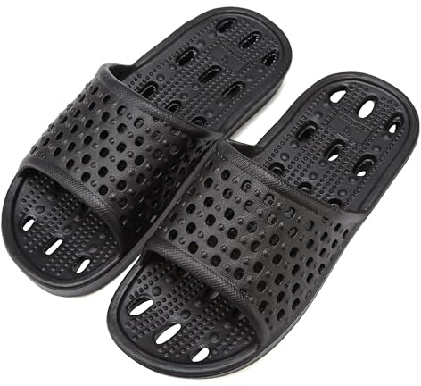 YoveGxlthrea Shower Shoes Slide for Men and Women Holes Bath Slipper Bathroom Sandal Pool Gym College Dorm Non-Slip