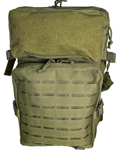 Retter.Shop Taktischer Rucksack groß 45L für Polizei, Security, Camping, Wandern, Outdoor, Jagd, Survival, Trekking, Fitness – MOLLE Military Backpack mit Laptopfach, Trinksystem-Option