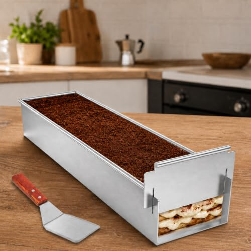 VAVPUP Tiramisu Cake Pan Set Large 41cm Aluminum Alloy Baking Mould with Removable Base & Cake Spatula Oven-Safe for Cheesecake,Mousse & Desserts Perfect for Birthdays,Weddings & Christmas