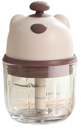 Picadora de alimentos multifuncional inalámbrica y picadora de carne, mini procesador de alimentos recargable por USB de 350 ml con plástico para verduras, carne, frutas y preparación de alimentos