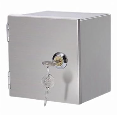Ollanoos 120mm*120mm*65mm Wasserdichter Schaltschrank mit Edelstahlgehäuse Kit, Geeignet für den Schutz Von Außensteckdosen und eine Sichere Stromversorgung