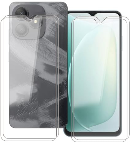 KJYFOANI Pack of 4 HD Screen Protectors for Blackview Wave 9C (6.56 inches), 9H Hardness, Anti Fingerprint, Touch Sensitive, Anti-Scratch Tempered Glass Screen Protector for Blackview Wave 9C