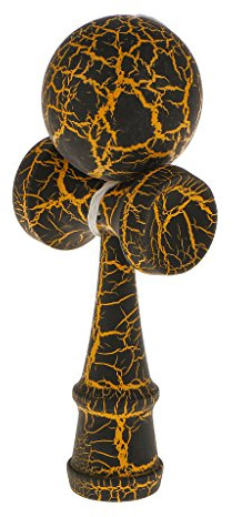 BDJXOZYH Holzrissfarbe Kendama Geschicklichkeitsball Kinder Sport Party Spiel Schwarz & Gelb Schwarz Gelb