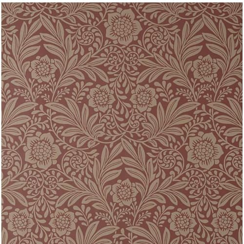 Crown Classic Camile Red Floral Wallpaper - Washable Paste The Wall - Contemporary Versatile Sophisticated - Bedroom Living Room Dinning Room - Feature Statement Wall
