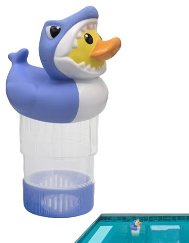 Chlorine Tablet Floater - Enten-Hai Chlor Tablettenschwimmer,Große Kapazität Chlorinator für Outdoor Schwimmspa Reiniger Filter