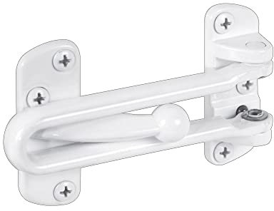PRIME-LINE U 9902 Serrure à barre pivotante pour portes battantes à charnière – Verrou de sécurité secondaire pour porte et sécurité de la maison, longueur de la barre 9,5 cm, construction en zinc