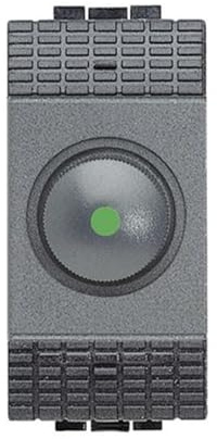 Bticino Dimmer a Manopola Resistivo 230V 50Hz 500W con Deviatore L4402 Nero Manuale 1 Unità