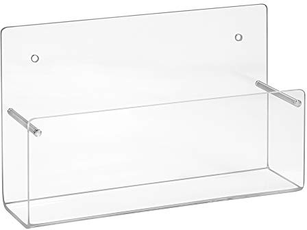 DIN A6 Querformat Wandprospekthalter/Postkartenhalter aus Acrylglas | Aus echtem Acrylglas, UV-Stabil, Seitlich offen für schnelle Reinigung, Formschön und prakttisch, Made in Germany / Zeigis