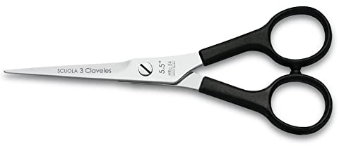 3 Claveles Relax - Tijera De Peluquería De Corte Negro 5.5, color Cranberry, 13.97 cm