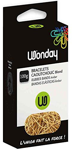 WONDAY Bracelets caoutchouc Elastique 150 x 6 mm Etui 100g