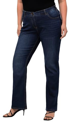 Ulla Popken Femme Grandes Tailles Jean Marie, Bootcut, Ceinture Confort, Coupe 5 Poches Bleu 54 724599 92-52