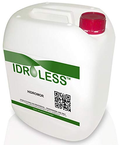 Hidromor (5 litros) - Aditivo para morteros que le proporciona propiedades impermeabilizantes y evita filtraciones de agua. Especialmente diseñado para utilizar en revestimientos - Idroless