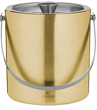 Viners Barware Gold Double Wall Ice Bucket, 1.5 L