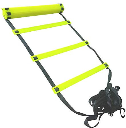 Kalindri Sports 8 m Speed Agility Ladder Track and Field Equipment for Sports Training and Soccer Football Tennis Baseball Drills (20 Rungs)