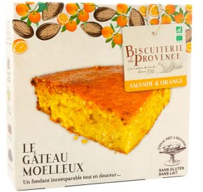 Biscuiterie de Provence | Torta Mandorle Arance BIO | Senza Glutine Senza Conservanti - 1 x 225 Gr | Dolci Senza Glutine