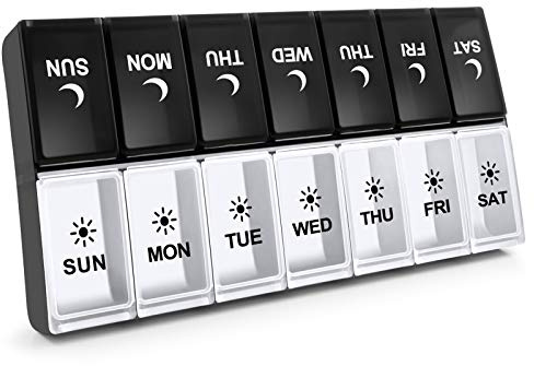 7 Day Pill Organizer 2 Times a Day, Large Weekly AM PM Pill Box, Day Night Medicine Organizer, Pill Case Twice A Day, Pill Container
