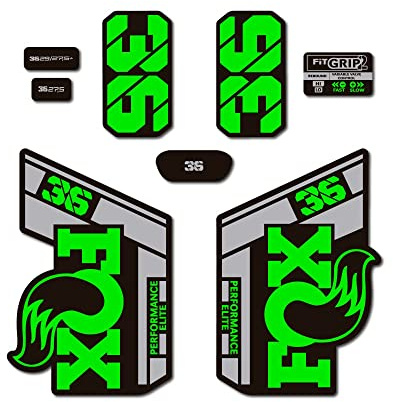 STAR SAM Autocollants compatibles avec fourche de vélo Fox 36 Performance Elite 2021 Vert 1 cm