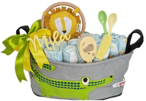 Elfenstall Windeltorte Pamperstorte 3 Sprouts Kinderwagentasche Krokodil