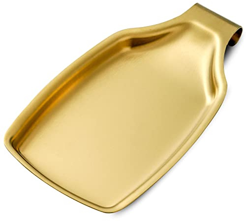 BETTWILL Gold Löffelablage für Herd, Edelstahl, Groß, Spatula, Löffel, Kochutensilien, Haken-Design, Dishwasher-Safe