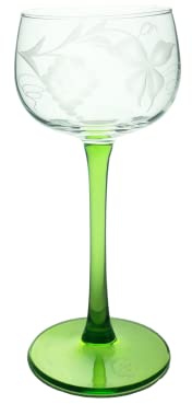 KLEIN 54120 BACCARAT FRANCE 6 Rhine Wine Tasting Crystal Glasses - Service ALSACE 17cl (5,75 fl oz) - Klein House - Company : Artisan du Cristal - Gift Set - Stamped