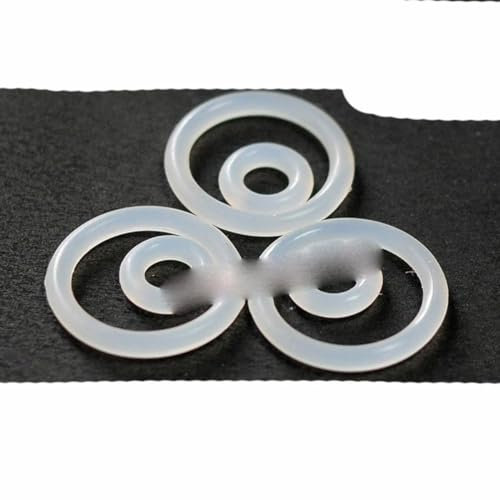 10 Stück, Dicke 2/2,4/3/4 mm, weißer Gummidichtring, Außendurchmesser 5–80 mm, hitzebeständiger O-Ring aus lebensmittelechtem Silikon, Außendurchmesser 42 mm (CS 2 mm), weiß