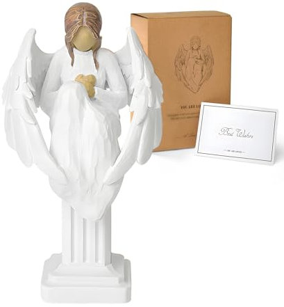 JEPELUS Angel Figurines - Sympathy Gifts for Loss of Loved One, Guardian Angel Statue Bereavement Gifts for Loss of Father to Express Healing, Remembrance