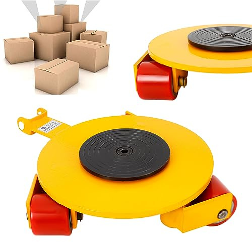 vinnyooc Transportwagen 2Tonnen Schwerlastfahrwer Materialtransportwagen Plattformwagen Transport Rollen Schwerlast Maschinen Mover Dolly Skate Roller Bewegt 360° Rotation 4400lbs