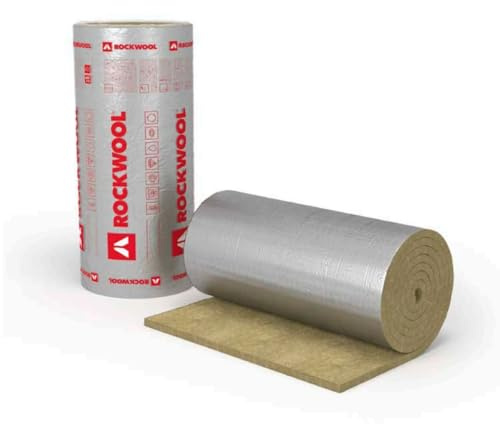 Rockwool KLIMAMAT Steinwolle Isolierung Lamellenmatte alukaschiert 20 - 80mm (30mm - 8m x 1m)