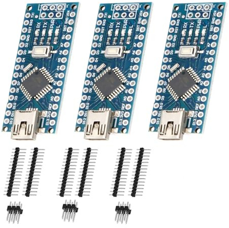 Nano Entwicklungsplatine mit 328P Chip Binghe 3 Stück Nano Entwicklungsplatine mit CH340 Chip 5V 16MHz Lötversion Mikrocontroller Mini-Schnittstelle Kompatibel mit Arduino Nano