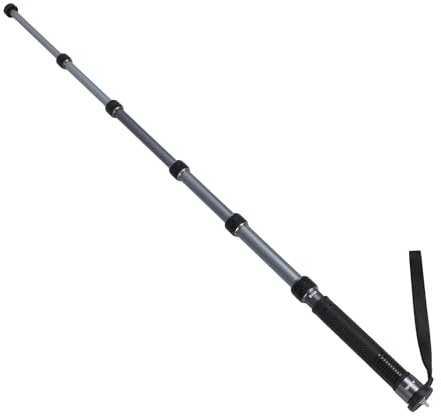 Monopode pour appareil photo avec poignée de canne de marche, pieds extensibles, 6 sections, bâton de trekking, monopode de voyage portable et compact, avec vis 1/4 et 3/8