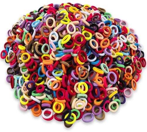 400 PCS Baby Hair Ties – No Damage Elastic Ponytail Holders, Soft Seamless Multicolor Hair Bands for Toddlers and Girls, Baby Hair Accessories (30 Colors)