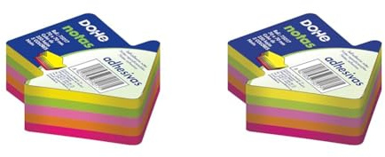 Dohe 75017 250 x Haftnotizen in Form eines Pfeils, 70 x 70 mm (Packung mit 2)