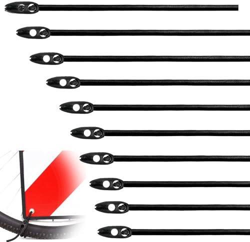 Tendeur Elastique 10 Pièces Elastique Tendeurs de Bâche Noir Tendeur Velo Tendeurs Elastiques avec Crochets Tendeurs Sangle de Serrage Tente Tendeurs Elastiques Tendeurs pour vélos, Motos et Camping