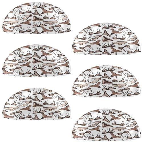 VAPOKF 6 Pcs Shell Cup Handles, Semi Circle Drawer Knobs Pulls Handles Used for Bedroom Dresser Cabinet Cupboard Kitchen Door, Panties and Bra Pattern