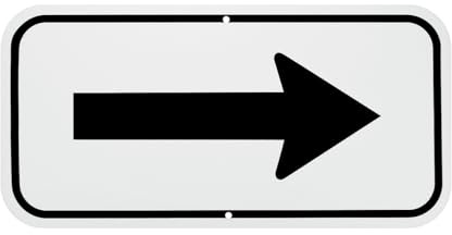M METERXITY 1-Pack Black Arrow Signs 11.81x5.91 Aluminum, White On Black