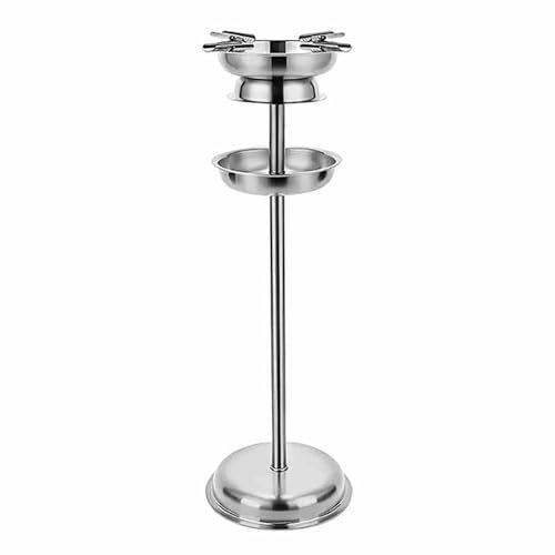 YUZDNM Standaschenbecher Für Draußen, Standaschenbecher, Vertikal, Aus Reinem Kupfer, Zigarettenkippensäule, Antikes Messingfass, Aschenbecher Mit Ständer Für Zigaretten Auf Der Terrasse(Silver)
