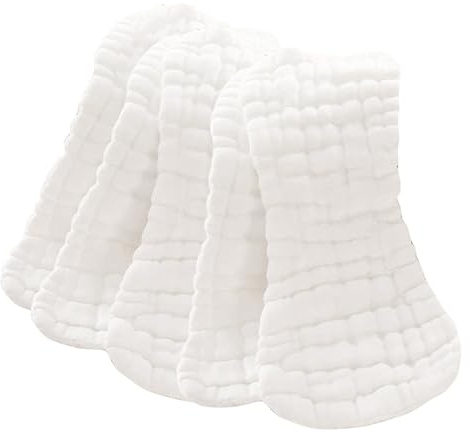 ASAKKURA Reine Baumwollwindeln Babywindeln Neugeborene Saugfähig Waschbar 28x12cm Atmungsaktive Mullwindeln mit Stillkissen Wickelunterlage Babygebrauch
