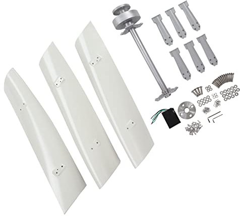Turbina Aerogeneradora Vertical de 100W, Turbina Eólica Maglev de 3 Aspas para Fuente de Alimentación de 12V (12V)