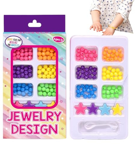 Perlen für Armbänder | Perlen für Freundschaftsarmbänder | Kreatives Set für Kinder | Für Kinder ab 3 Jahren Mädchen und Jungen