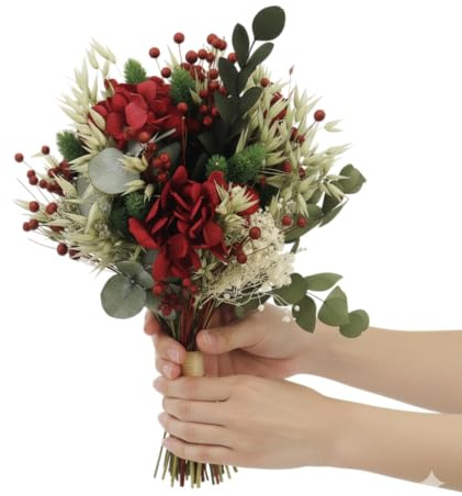 Ramo Floral de Hortensias Rojas Preservadas – Decoración Romántica DECOALIVE
