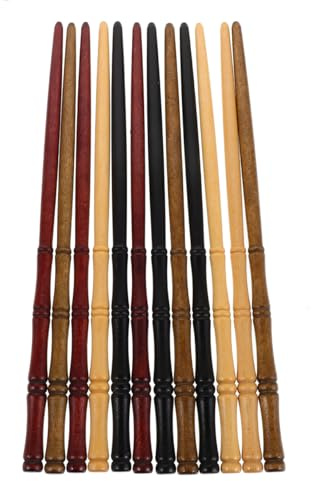 Ipetboom 12 Pezzi Bastoncini per Capelli Cinesi in Legno Fatti Mano Forcine Decorative Tradizionali per Donne e Ragazze Accessori Eleganti per Acconciature da Matrimonio e Feste
