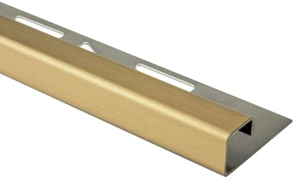 Quadrat Fliesenprofil Edelstahl V2A L250cm H10 gold gebürstet