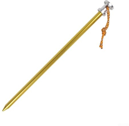 Jotekonoby 8 estacas de aluminio resistentes de 23 cm con agujeros de cuerda para arena, barro y hierba, anclajes ligeros para tiendas de campaña, toldos, senderismo (amarillo)