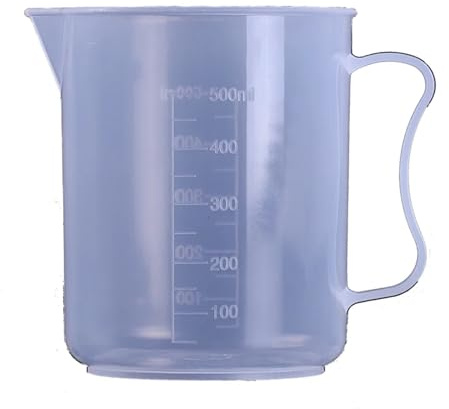 Vaso medidor de plástico con asa, 500 ml, ideal for cocinar, hornear y hacer bricolaje.(500ml thickened)