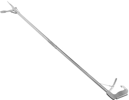 ERINGOGO Herramienta de Agarre Plegable para Ancianos Abrazadera de Acero Inoxidable Resistente y Fácil de Limpiar, Adecuado para Recoger Objetos y Verduras