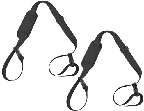 Confezione da 2 cinghie per sedia da spiaggia, portasedie regolabile con imbottitura ampia e confortevole, tracolla per sedie da campeggio pieghevoli, attrezzatura da spiaggia, tappetini da yoga, tra