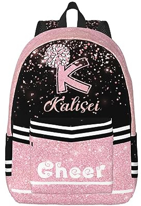 Amabery Cheerleader-Rucksack-Set, personalisierter Namen, Laptop, Reisen, Pendeln, Cheerleading-Tasche für Frauen, Cheerleader-Teams, S2 - Cheerleading 08, standard, Casual