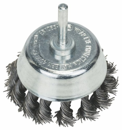 Bosch 1x PRO Metal heavy Topfbürste, gerader Schaft, 65 x 0,5 mm | für Stahl, Edelstahl, Ø 65 mm, Professional Zubehör Bohrmaschine, Schrauber, Schlagbohrer